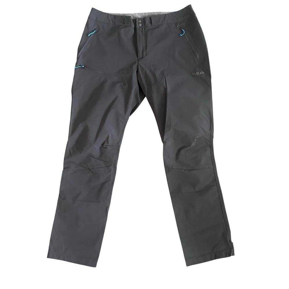 RAB Incline AS Softshell Pants Women's Gray Mountaineering Hiking Large Outdoor‎